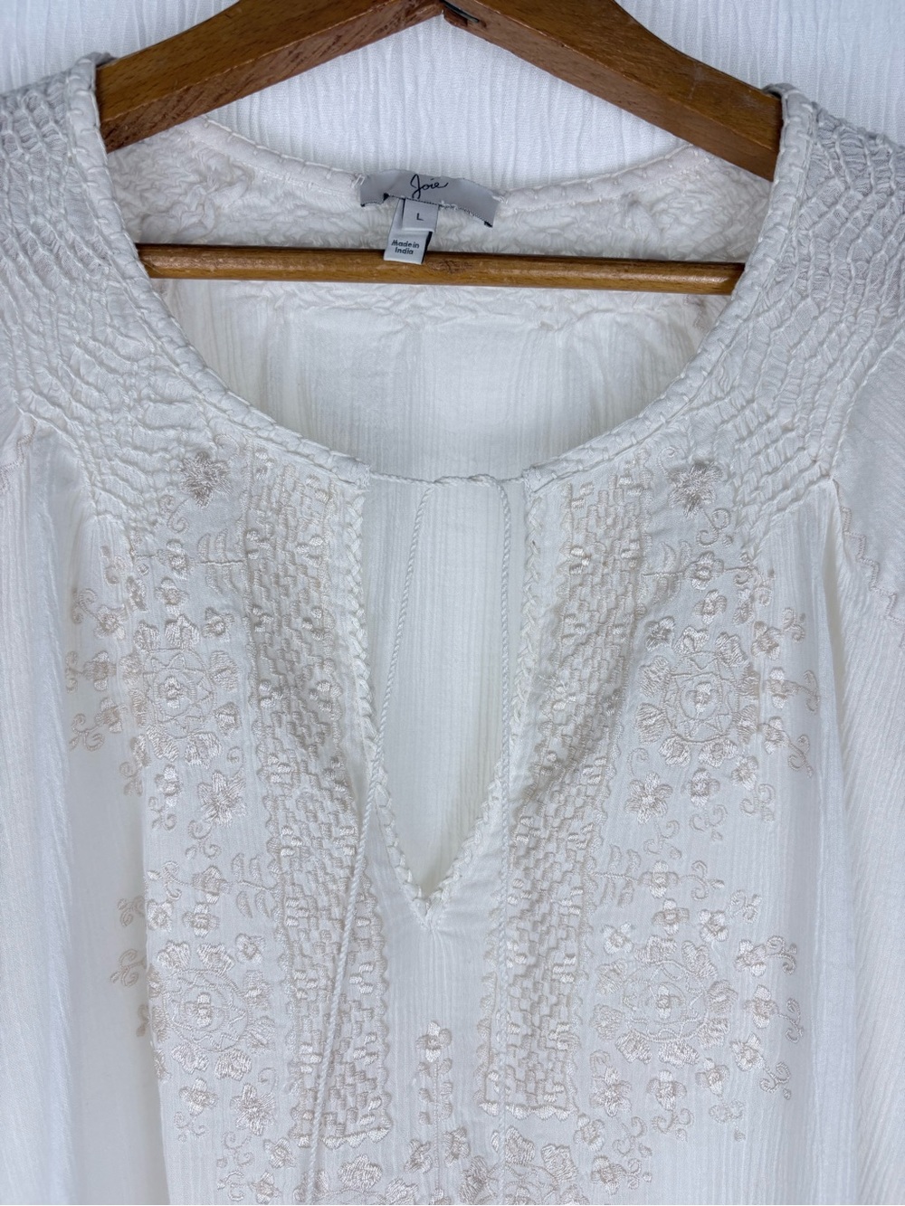 Joie Embroidered Cotton Blouse, Women’s size M/L - Picture 2 of 9